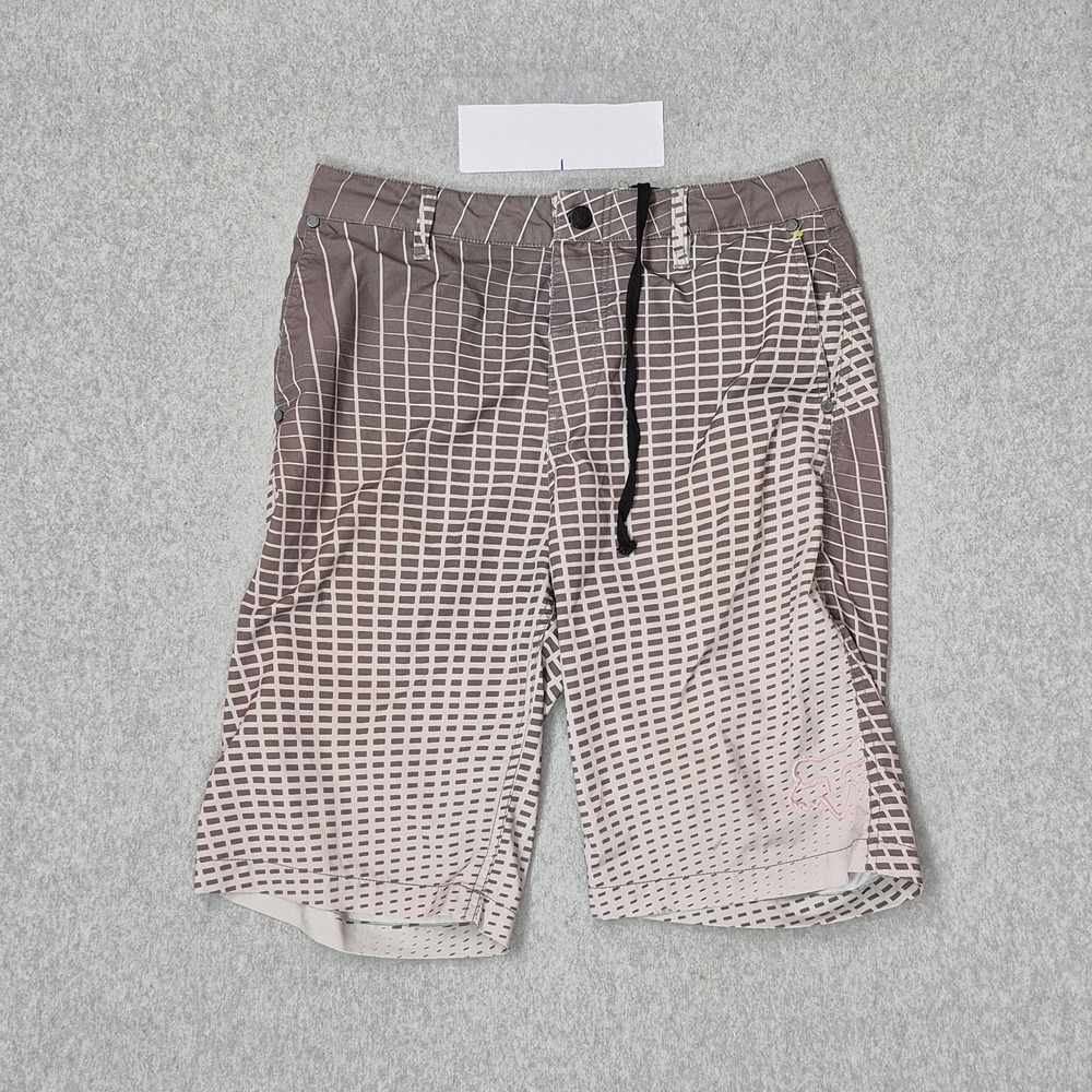 Fox Racing Men Swinwear Shorts 30 Brown Geometric Hydro Series 12" Inseam Logo